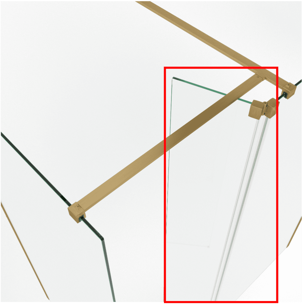 Deflector panel seal 8mm modular walk in showers from lakes